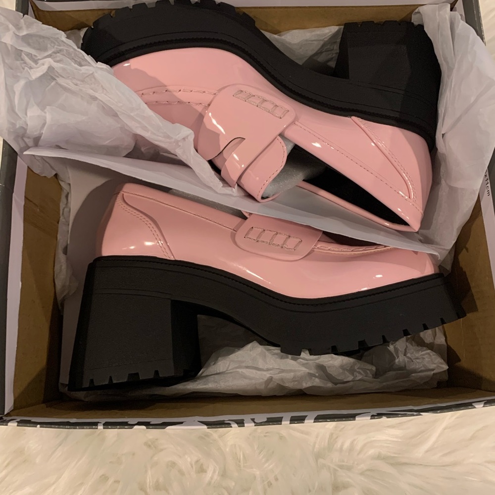 New Pink Patent Leather Women's Shoes
